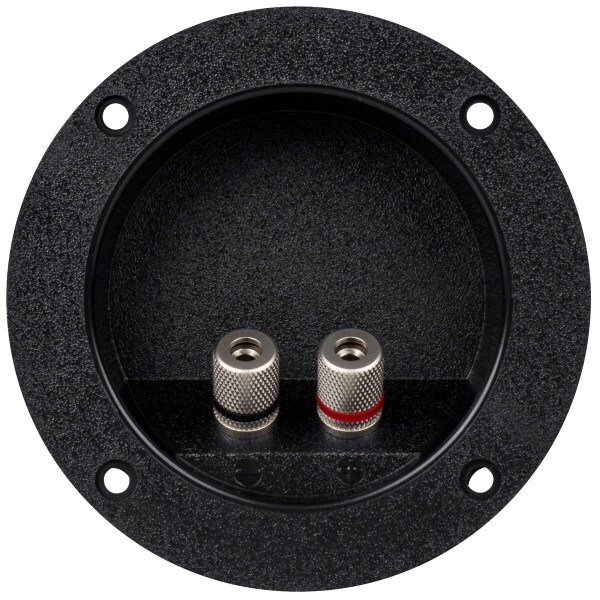 Main product image for Round Speaker Terminal 4-1/8" Satin Nickel Bind 260-306